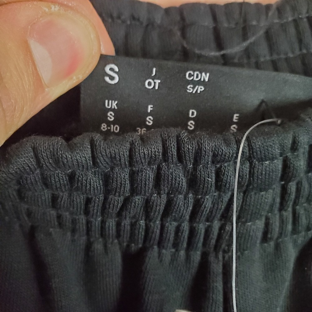 Reebok Cardi Knit Joggers Pants Womens Small Black Cotton Fleece Lined Casual - Picture 7 of 11